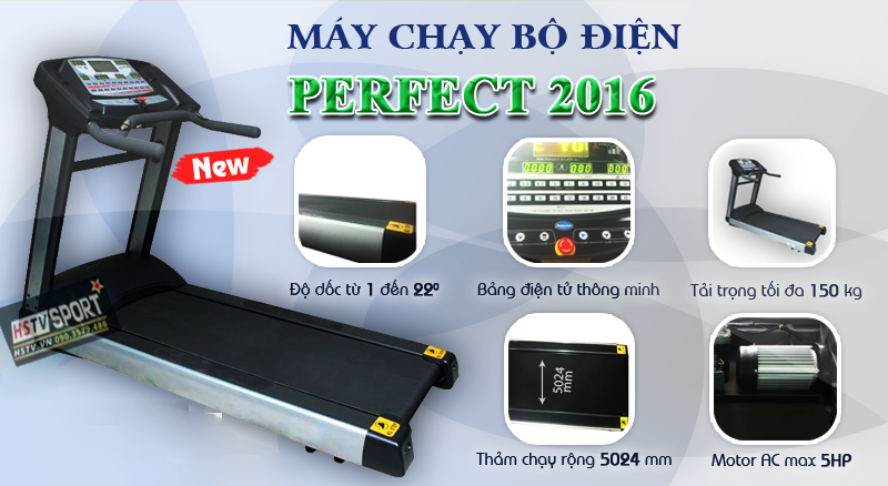 MÁY CHẠY BỘ ĐIỆN Perfect 2016 MBHGYM